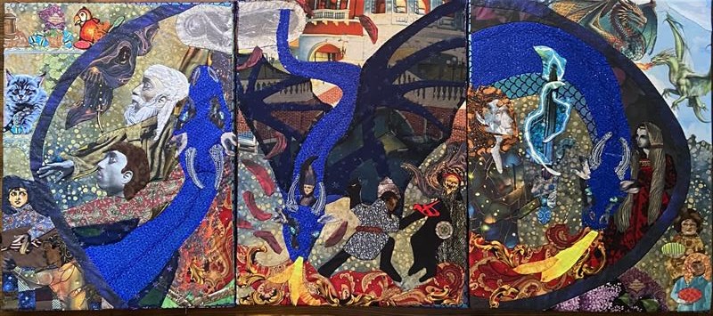 Finished Eragon Triptych wide view
