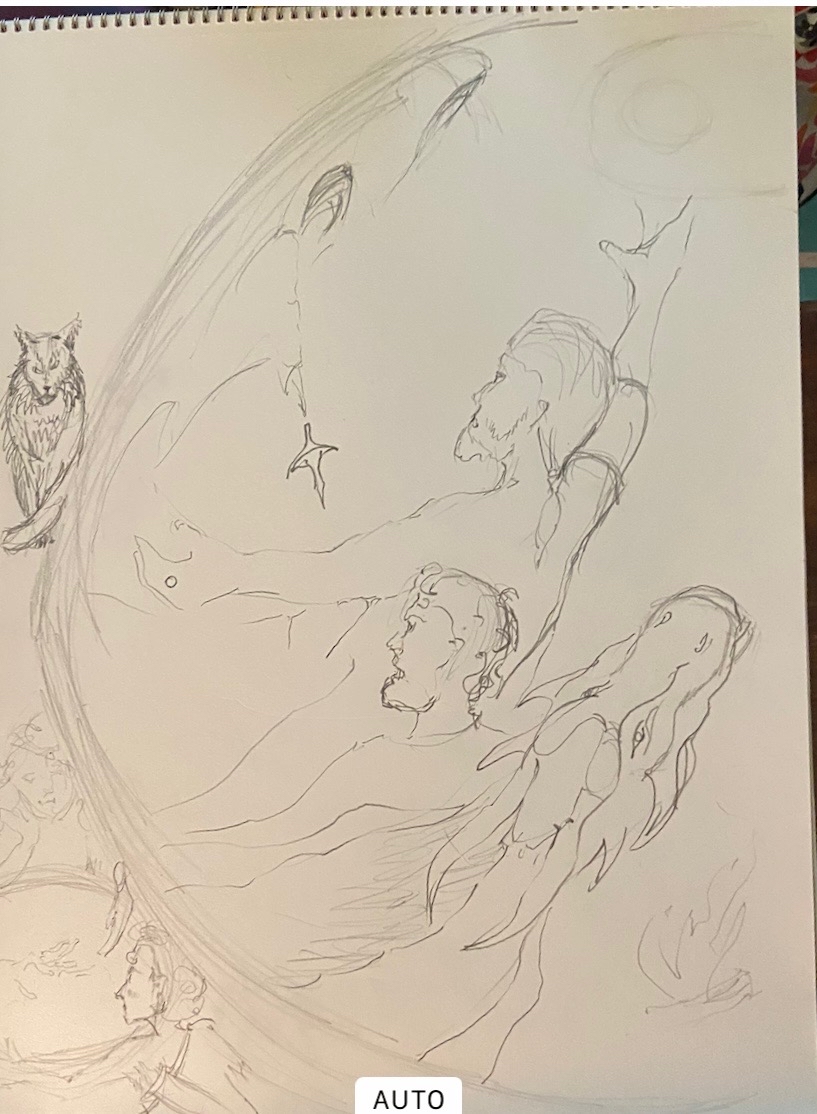 Eragon Triptych left sketch